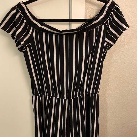 Wide Leg Striped One Piece Jumpsuit - Picture 1 of 3